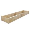 Wooden Raised Garden Bed Outdoor for Vegetables Flowers Fruit - Natural