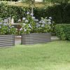 Garden Raised Bed Powder-coated Steel 44.9"x15.7"x14.2" Gray - Gray