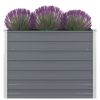 Raised Garden Bed 39.4"x39.4"x30.3" Galvanized Steel Gray - Grey