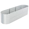 Garden Raised Bed 126"x31.5"x31.9" Galvanized Steel Silver - Silver