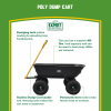 400 lbs. Capacity Poly Landscape & Garden Dump Cart, Black Color 39.38in - Black