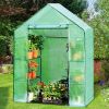 Mini Portable 4 Tier 8 Shelves Walk-in Plant Greenhouse - green