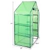 Mini Portable 4 Tier 8 Shelves Walk-in Plant Greenhouse - green