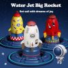 Rocket Sprinkler Sprinkler Spinning Flying Children's Outdoor Water Playing Toy Fun Interaction In Garden Lawn Watering Toys - Light Grey