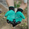 Waterproof Garden Gloves With Claws For Yard Work - Green - 2 pair