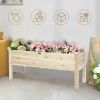 Raised Garden Bed Elevated Planter Box Wood for Vegetable Flower Herb - Natural Wood