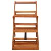 3-Tier Plant Stand 19.7"x24.8"x31.5" Solid Acacia Wood - Brown