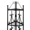 Corner Plant Rack Black 14.2"x23.6" - Black