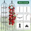 2 Packs Garden Obelisk Trellis 5.9FT Plants Tower for Climbing Plants Flower Vegetable Vine  - Green