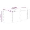 Garden Raised Bed Powder-coated Steel 44.9"x15.7"x14.2" Gray - Gray