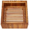 Garden Raised Bed 19.6"x19.6"x9.8" Solid Acacia Wood - Brown