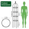 2 Packs Garden Obelisk Trellis 5.9FT Plants Tower for Climbing Plants Flower Vegetable Vine  - Green