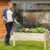 Raised Garden Bed Elevated Planter Box Wood for Vegetable Flower Herb - Natural Wood