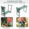 Foldable Portable Gardener Kneeling Bench Stool - Dark Green - Garden Tool