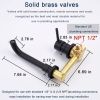 Wall Mount Faucet for Bathroom Sink or Bathtub; Single Handle 2 Holes Brass Rough-in Valve Included; Matte Black - default