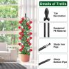 2 Packs Garden Obelisk Trellis 5.9FT Plants Tower for Climbing Plants Flower Vegetable Vine  - Green