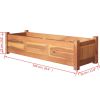 Garden Raised Bed Acacia Wood 39.4"x11.8"x9.8" - Brown