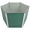 Garden Raised Bed Galvanized Steel 50.8"x50.8"x31.3" Green - Green