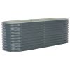 Garden Raised Bed 94.5"x31.5"x31.9" Galvanized Steel Gray - Grey