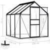 Greenhouse with Base Frame Anthracite Aluminum 38.9 ftÂ² - Anthracite