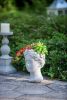 Greek Style Cement Head Planter - Indoor Outdoor Home Garden Decor, D7" x 11" - as Pic