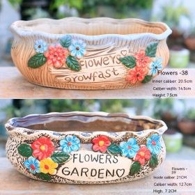 Ceramic Large Diameter Succulent Flowerpot (Option: 61style-Ceramic)