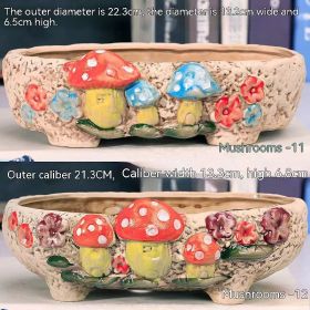 Ceramic Large Diameter Succulent Flowerpot (Option: 60style-Ceramic)