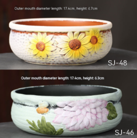 Ceramic Large Diameter Succulent Flowerpot (Option: 28Style-Ceramic)